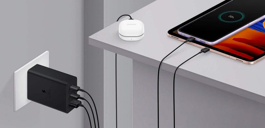 Samsung 65W Super Fast Charging Trio Power Adapter (Black) — Being Shipped