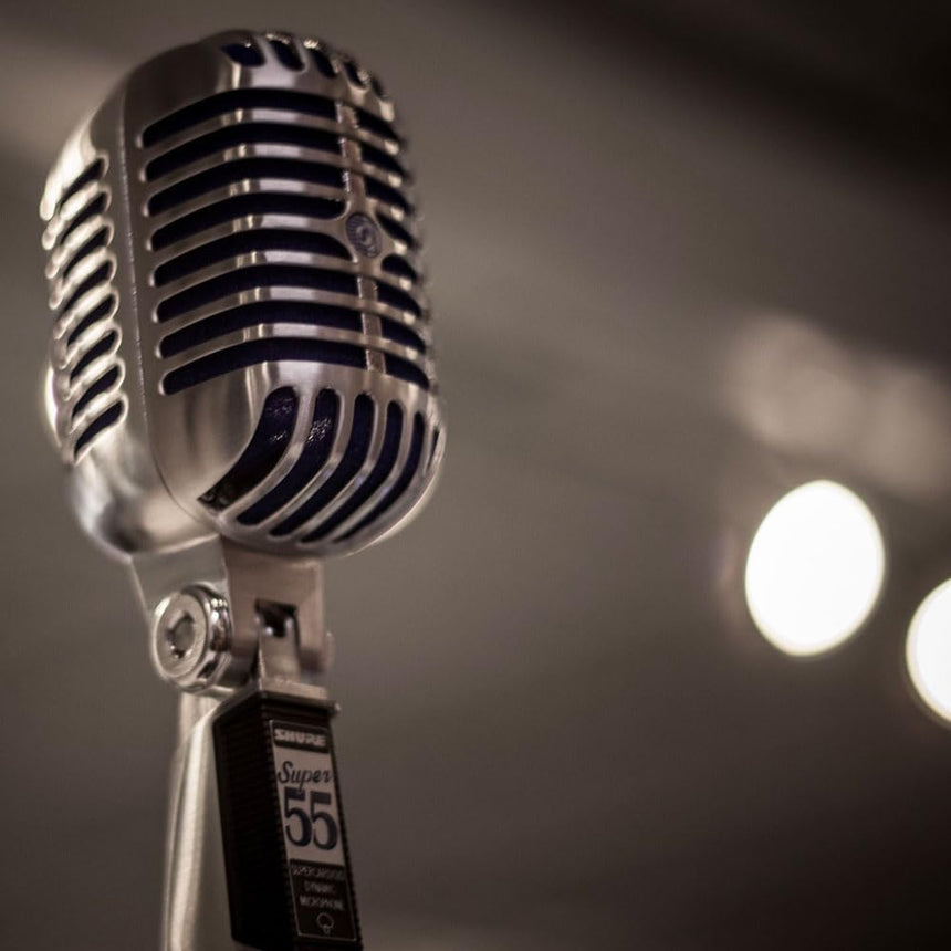 Shure Super 55 Supercardioid Dynamic Microphone (Chrome, Blue Foam) — Being Shipped