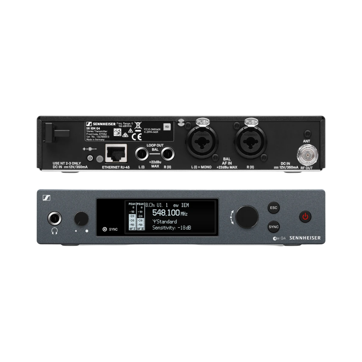 Sennheiser SR IEM G4 Stereo Transmitter (A: 516 to 558 MHz) — Being Shipped