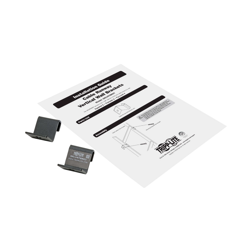 Tripp Lite Cable Runway Vertical Wall Brackets, Straight — Being Shipped
