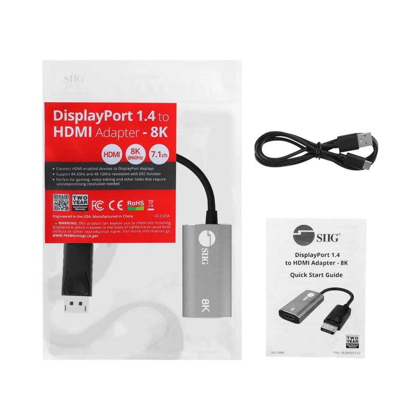 SIIG DisplayPort 1.4 to HDMI 8K Adapter — Being Shipped