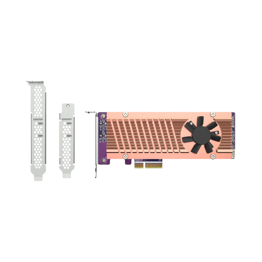 QNAP Dual M.2 22110/2280 PCIe Gen3 x4 NVMe SSD Expansion Card — Being Shipped