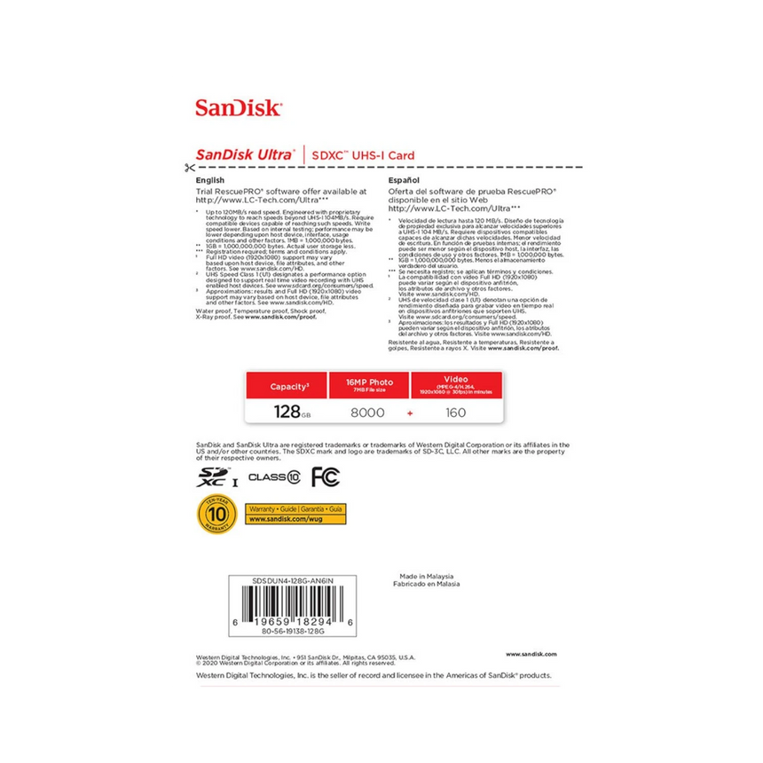 SanDisk Ultra 128GB UHS-I SDXC Memory Card — Being Shipped
