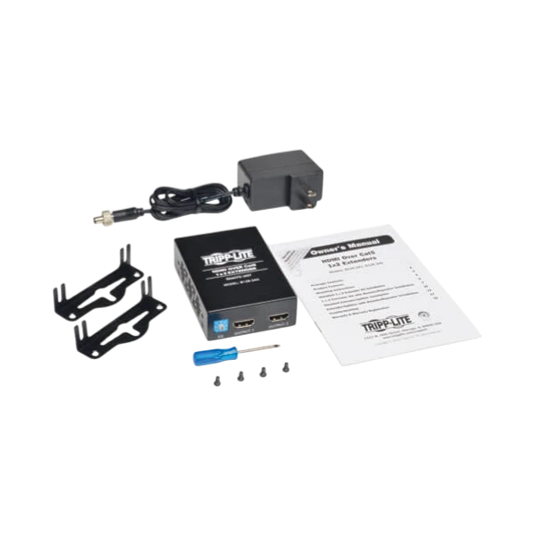 Tripp Lite 2-Port HDMI over Cat5/6 Active Extender/Splitter, Remote Receiver for Video/Audio, Up to 150 ft. (45 m), TAA — Being Shipped