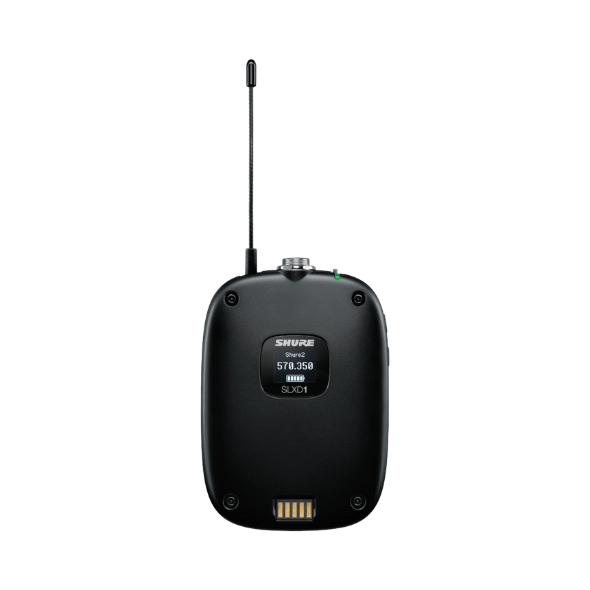 Shure SLXD1 Digital Wireless Bodypack Transmitter (J52: 558 to 602 + 614 to 616 MHz) — Being Shipped