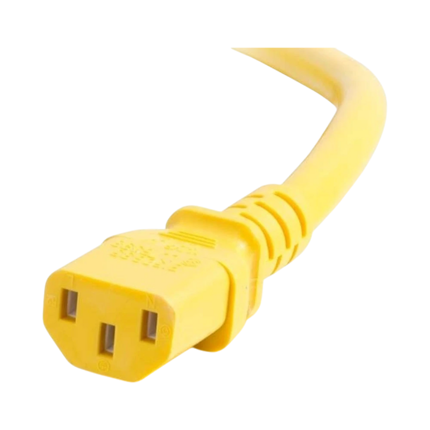 C2G 10ft 14AWG Power Cord for Data Centers & Servers (Yellow) — Being Shipped