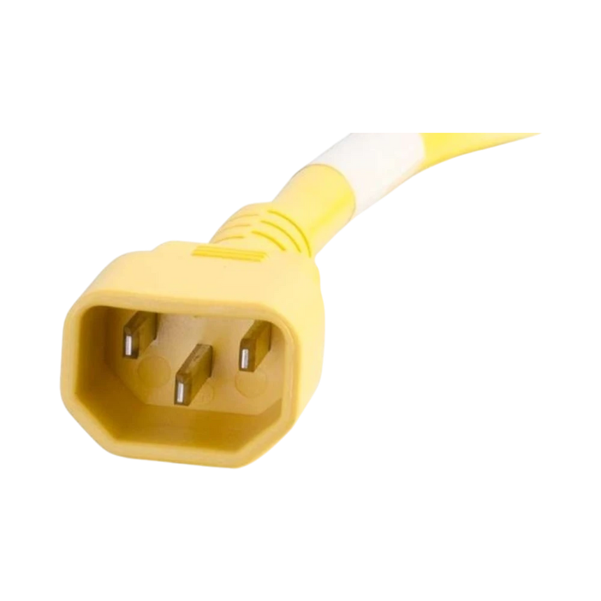 C2G 10ft 14AWG Power Cord for Data Centers & Servers (Yellow) — Being Shipped