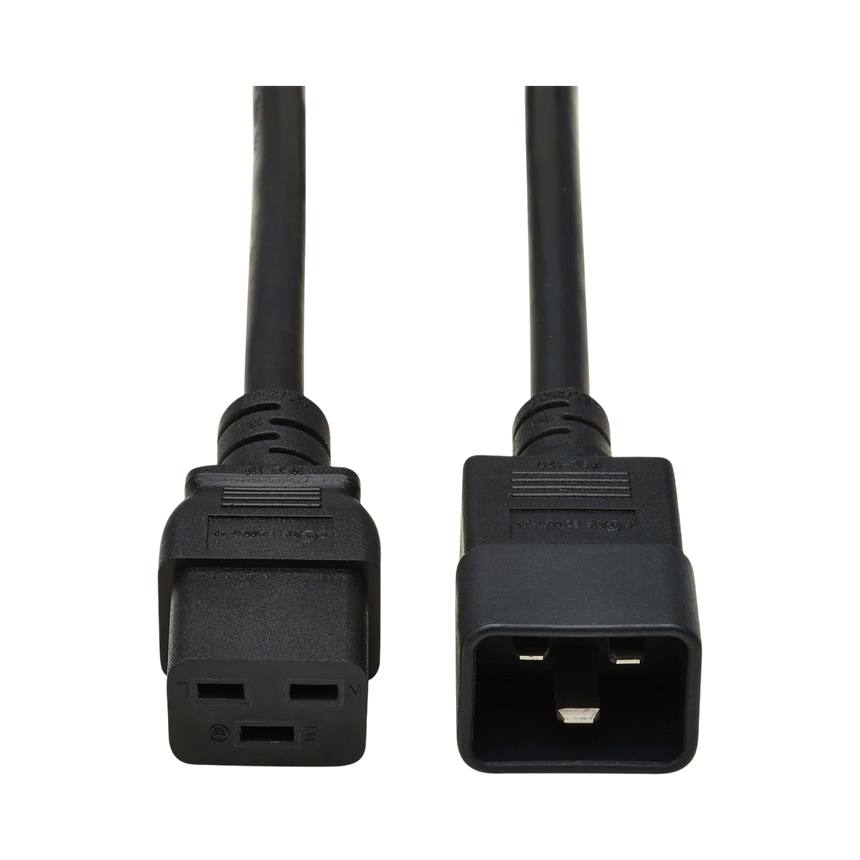 Tripp Lite Power Extension Cord, C19 to C20, Heavy-Duty, 15A, 250V, 14 AWG, 15 ft. (4.6 m), Black — Being Shipped