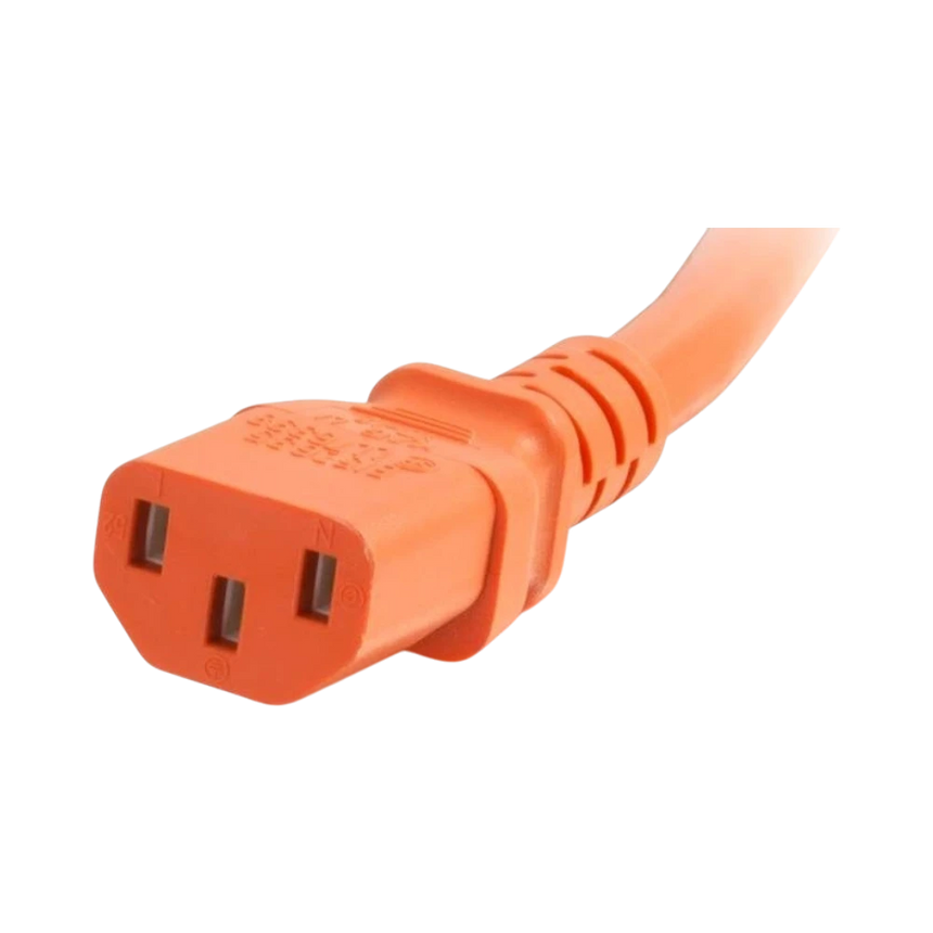 C2G 5ft (1.5m) 14AWG Power Cord (IEC320C14 to IEC320C13) Orange — Being Shipped