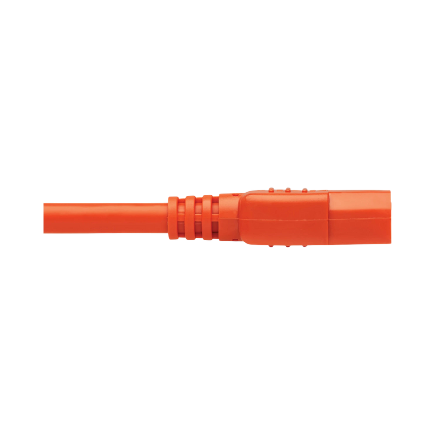 Tripp Lite Power Cord C14 to C15, Heavy-Duty, 15A, 250V, 14 AWG, 6 ft. (1.83 m), Orange — Being Shipped