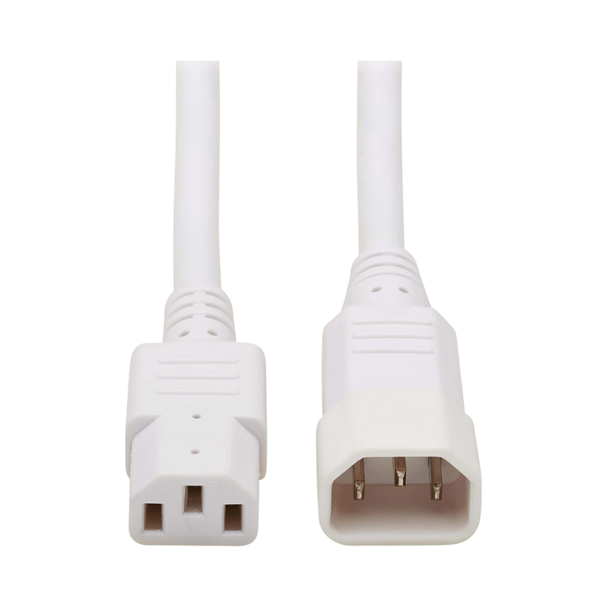 Tripp Lite Heavy-Duty PDU Power Cord, C13 to C14, 15A, 250V, 14 AWG, 3 ft. (0.91 m), White — Being Shipped