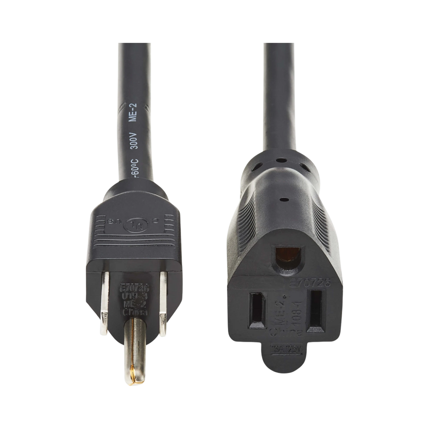 Tripp Lite series Power Extension Cord, NEMA 5-15P to NEMA 5-15R, 13A, 120V, 16 AWG, 3 ft. (0.9 m), Black — Being Shipped