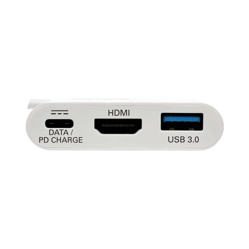 Tripp Lite USB-C to HDMI 4K Adapter with USB 3.x (5Gbps) Hub Ports and 60W PD Charging, HDCP, White — Being Shipped