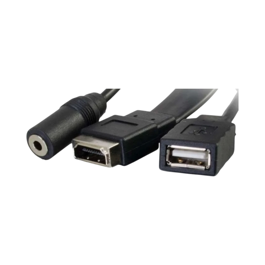 C2G HDMI, VGA, 3.5mm Audio and USB Pass Through Single Gang Wall Plate (White) — Being Shipped