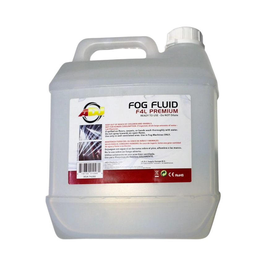 ADJ F4L Water-Based Premium Fog Fluid (4L) — Being Shipped
