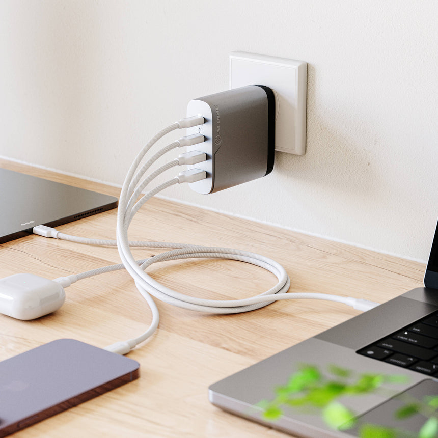 ALOGIC 100W Rapid Power 4-Port USB PD GaN Charger (Space Gray) — Being Shipped