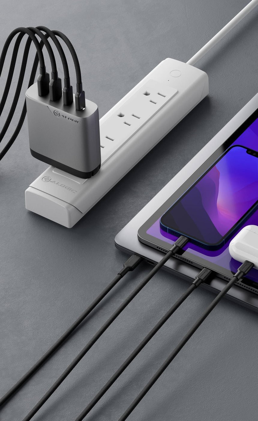 ALOGIC 100W Rapid Power 4-Port USB PD GaN Charger (Space Gray) — Being Shipped