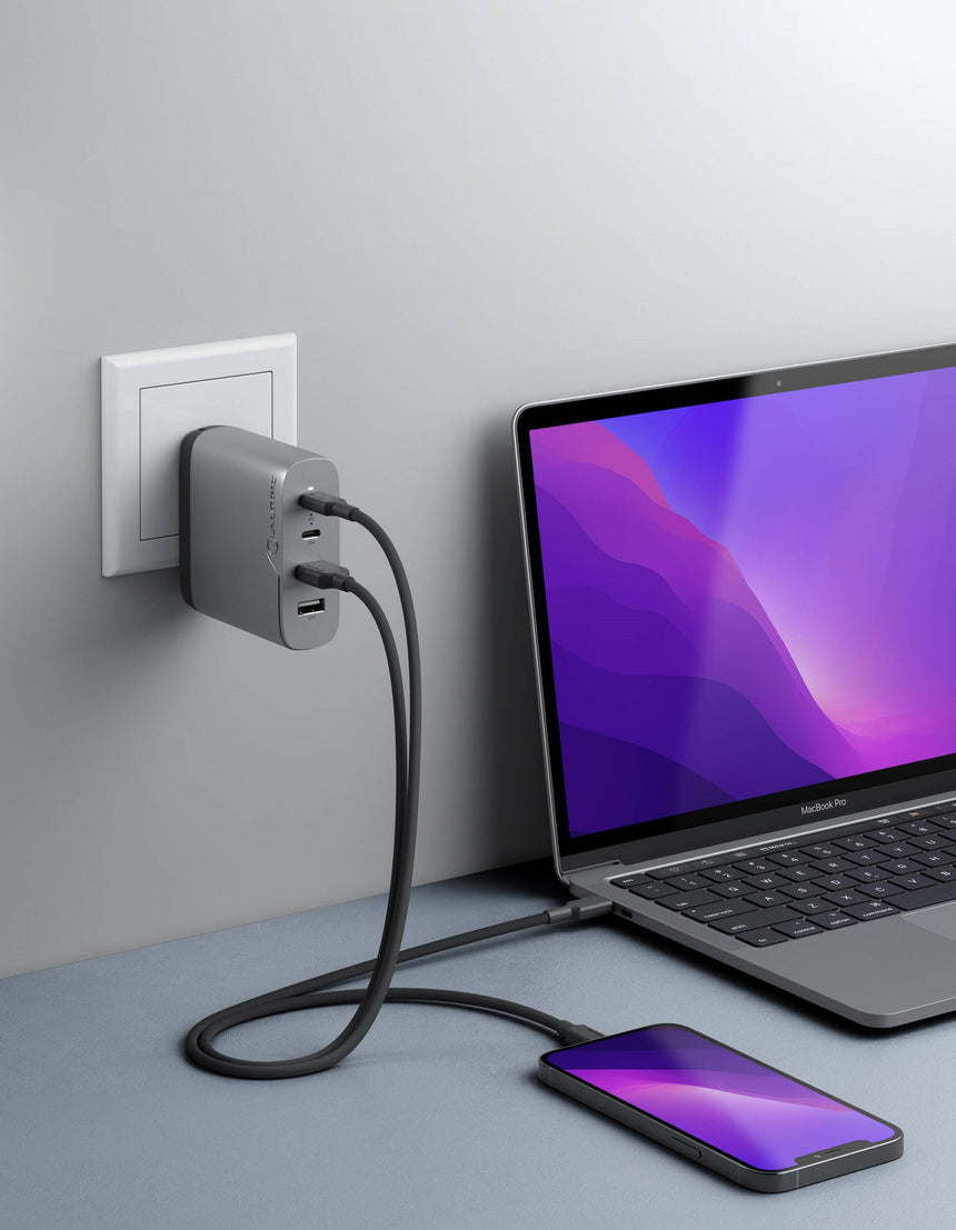 ALOGIC 100W Rapid Power 4-Port USB PD GaN Charger (Space Gray) — Being Shipped