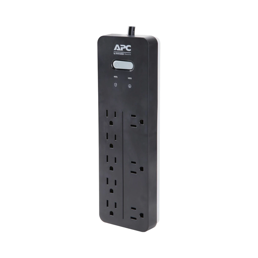 APC Home Office SurgeArrest 8-Outlet Surge Protector (6', 120V, Black) — Being Shipped
