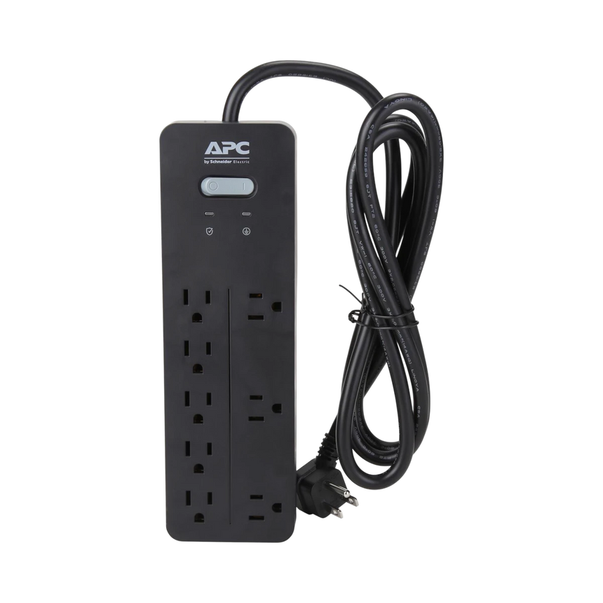 APC Home Office SurgeArrest 8-Outlet Surge Protector (6', 120V, Black) — Being Shipped