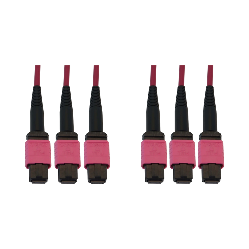 Tripp Lite 40/100/400G Multimode 50/125 OM4 Fiber Optic Cable (3x8F MTP/MPO-PC F/F), Magenta, 15m (49.2 ft.) — Being Shipped