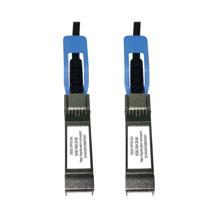 Tripp Lite SFP28 to SFP28 25GbE Passive Twinax Copper Cable (M/M), Black, 5m (16.4 ft.) — Being Shipped