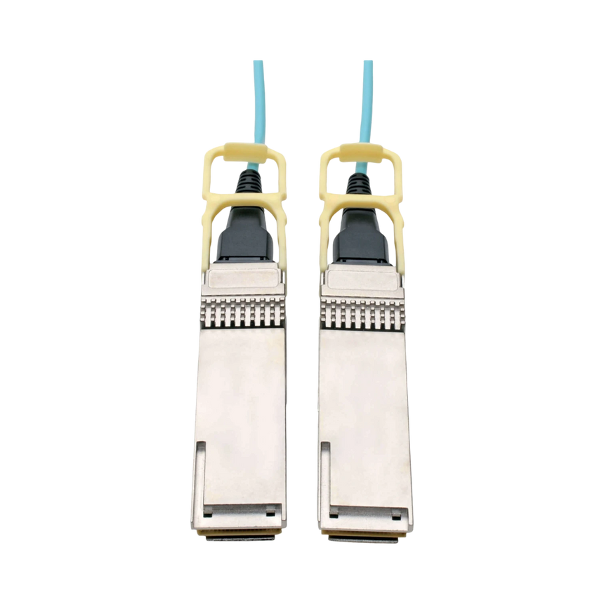 Tripp Lite series QSFP28 to QSFP28 Active Optical Cable, 100GbE, AOC, M/M, Aqua, 30M (98.42 ft.) — Being Shipped