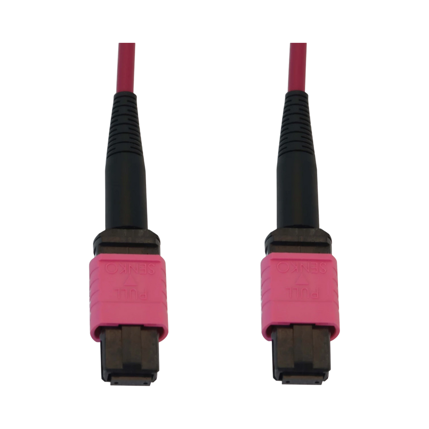 Tripp Lite 100G Multimode 50/125 OM4 Fiber Optic Cable (12F MTP/MPO-PC F/F), LSZH, Magenta, 15 m (49.2 ft.) — Being Shipped
