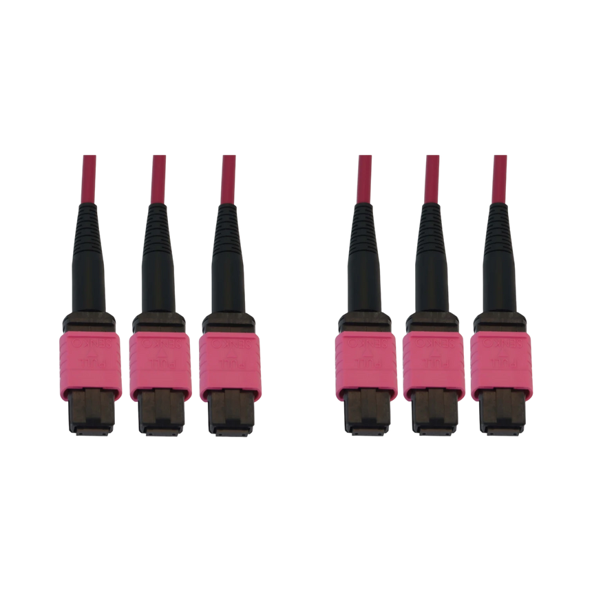 Tripp Lite 40/100/400G Multimode 50/125 OM4 Fiber Optic Cable (3x8F MTP/MPO-PC F/F), LSZH, Magenta, 23m (75.5 ft.) — Being Shipped