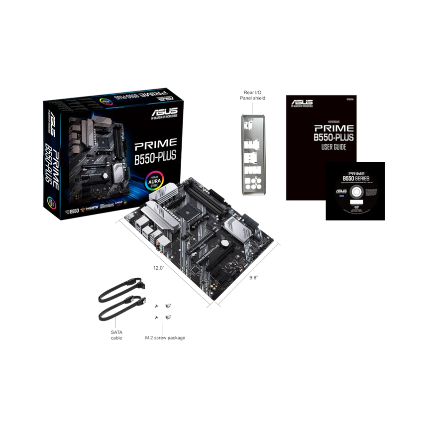 ASUS PRIME B550-Plus (Socket AM4) AMD B550 ATX DDR4 Motherboard — Being Shipped