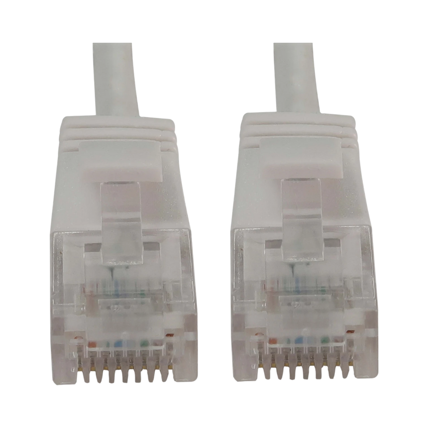 Tripp Lite Cat6a 10G Snagless Molded Slim UTP Ethernet Cable (RJ45 M/M), PoE, White, 6 in. (15 cm) — Being Shipped