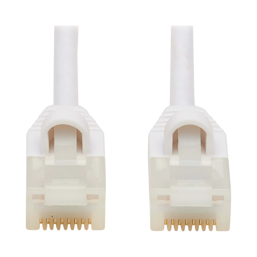 Tripp Lite Safe-IT Cat6a 10G Snagless Antibacterial Slim UTP Ethernet Cable (RJ45 M/M), White, 15-ft. (4.57 m), TAA — Being Shipped