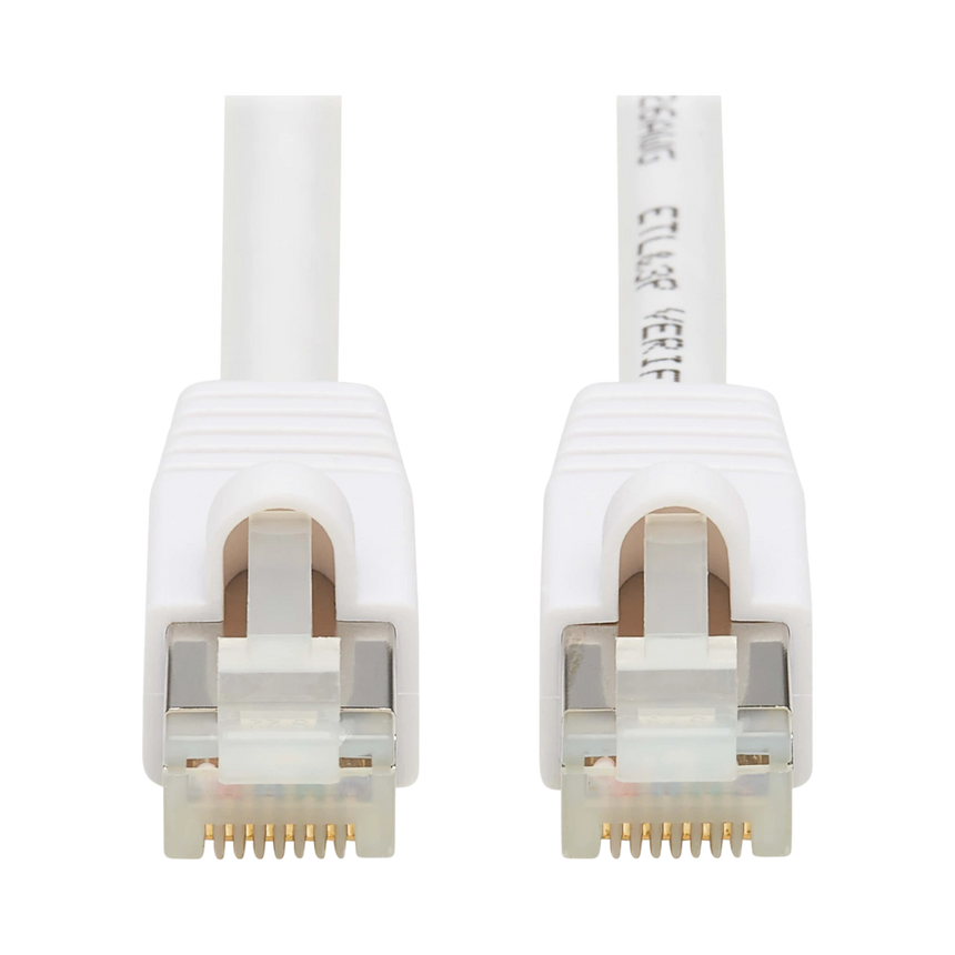 Tripp Lite Safe-IT Cat6a 10G Snagless Antibacterial S/FTP Ethernet Cable (RJ45 M/M), PoE, White, 3 ft. (0.91 m), TAA — Being Shipped
