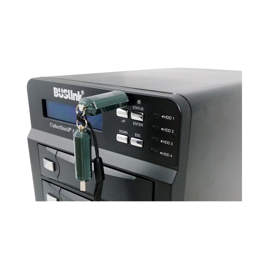 Buslink CipherShield 64TB 256-bit AES USB 3.0/eSATA 4-bay RAID Encrypted External Hard Drive — Being Shipped