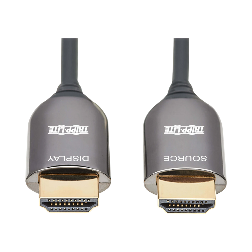 Tripp Lite 8K HDMI Plenum-Rated Fiber Active Optical Cable (AOC), 8K UHD @ 60 Hz, HDR, M/M, Black, 10 m (33 ft.) — Being Shipped