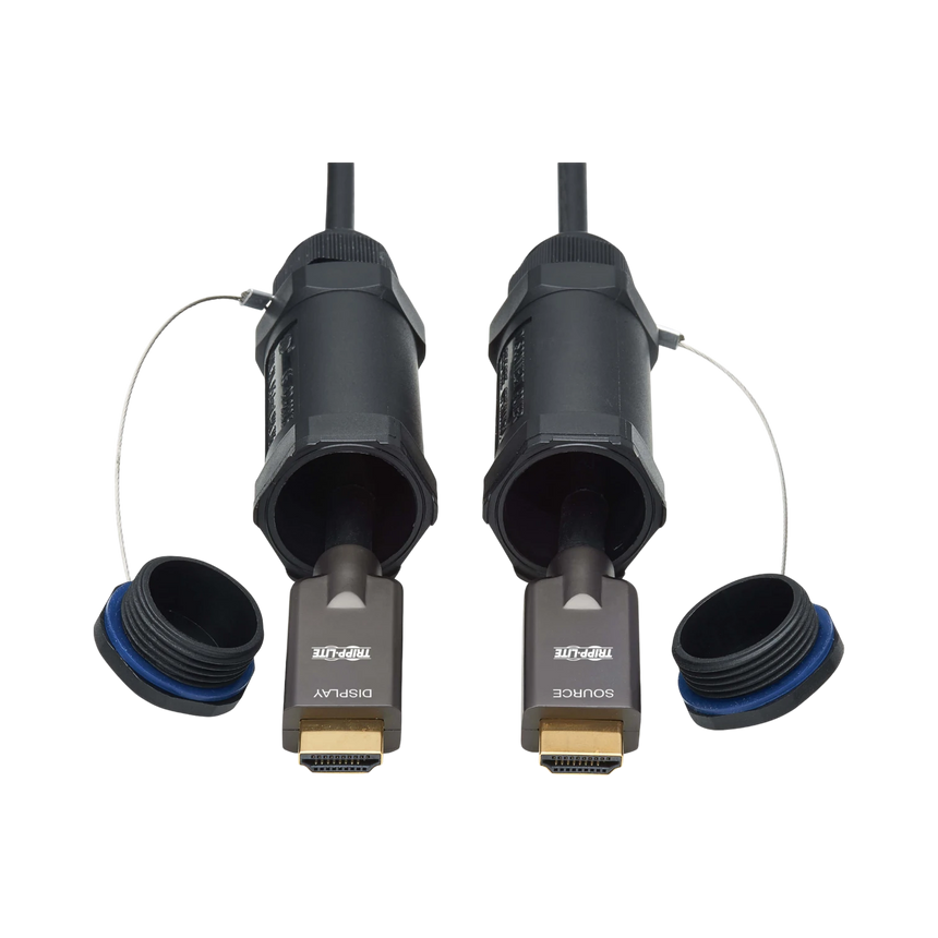 Tripp Lite High-Speed Armored HDMI Fiber Active Optical Cable (AOC) with Hooded Connectors & Reel, 4K @ 60 Hz, HDR, IP68, M/M, Black, 70 m (230 ft.) — Being Shipped