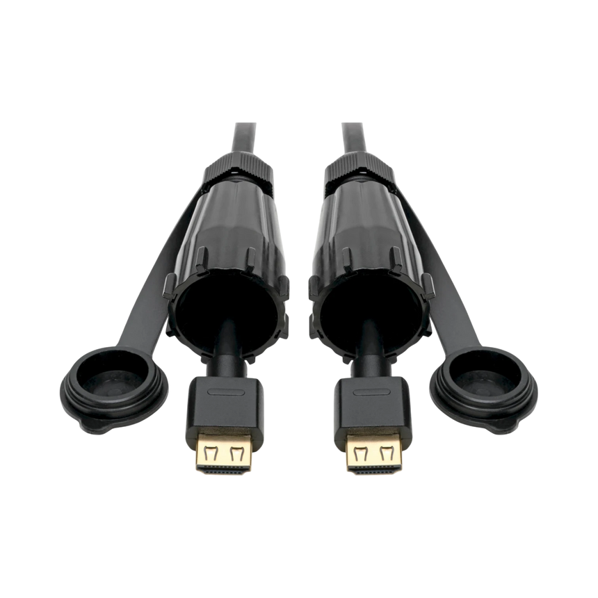 Tripp Lite High-Speed HDMI Cable (M/M), 4K 60 Hz, HDR, Industrial, IP68, Hooded Connectors, Black, 12 ft. — Being Shipped