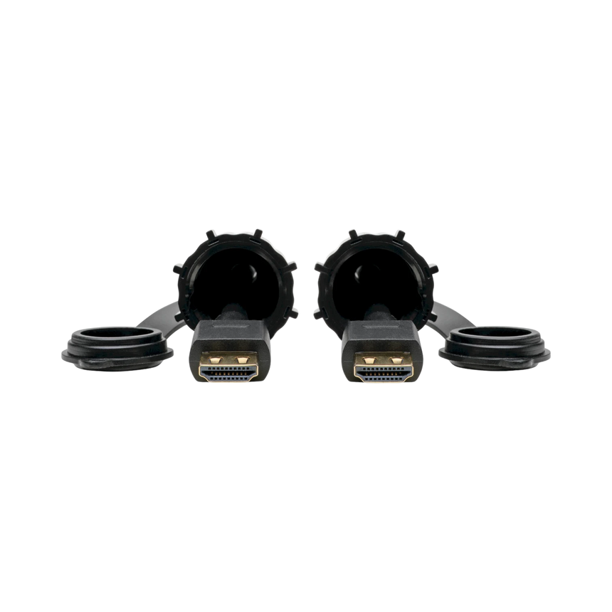 Tripp Lite High-Speed HDMI Cable (M/M), 4K 60 Hz, HDR, Industrial, IP68, Hooded Connectors, Black, 12 ft. — Being Shipped