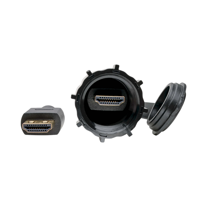 Tripp Lite High-Speed HDMI Cable (M/M), 4K 60 Hz, HDR, Industrial, IP68, Hooded Connector, Black, 12 ft. — Being Shipped