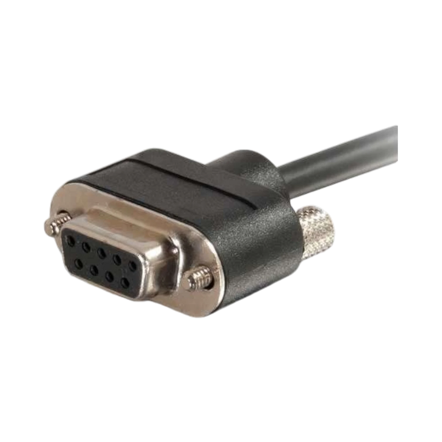 C2G 25ft (7.6m) Serial RS232 DB9 Null Modem Cable with Low Profile Connectors F/F, In-Wall CMG-Rated — Being Shipped