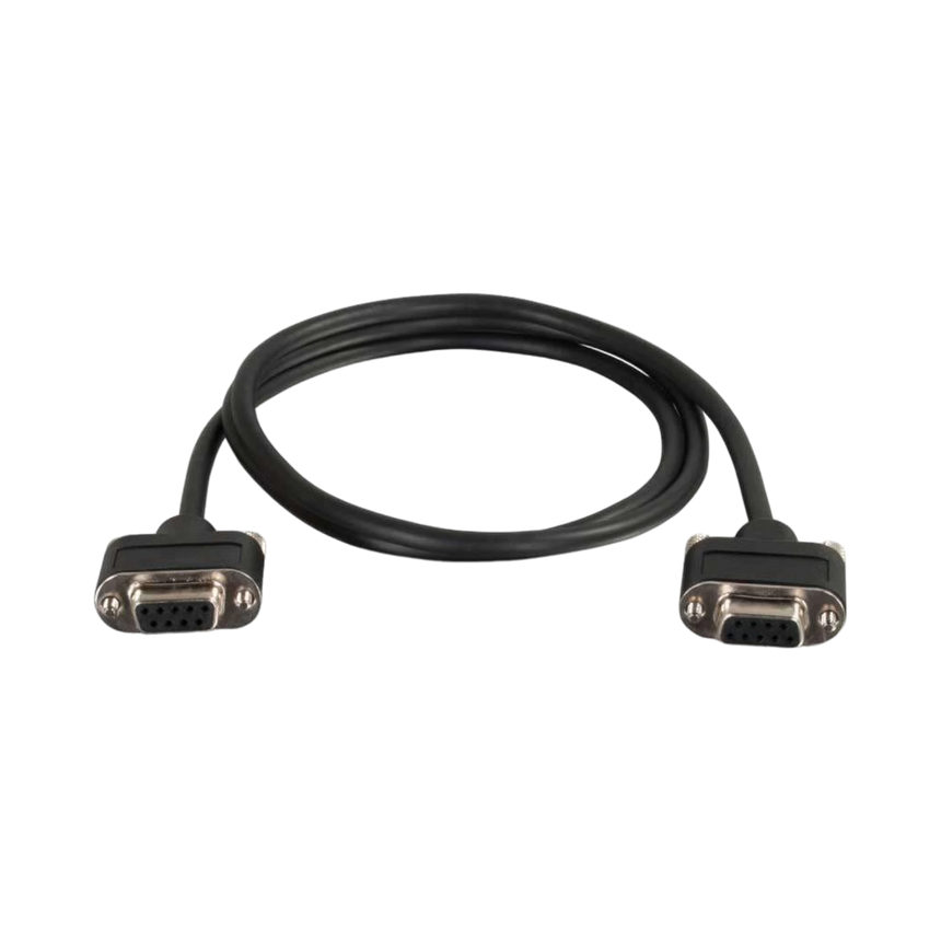 C2G 25ft (7.6m) Serial RS232 DB9 Null Modem Cable with Low Profile Connectors F/F, In-Wall CMG-Rated — Being Shipped