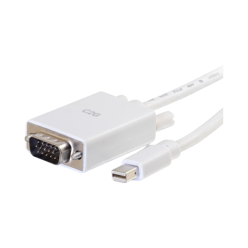 C2G 3ft (0.9m) Mini DisplayPort Male to VGA Male Active Adapter Cable, White — Being Shipped