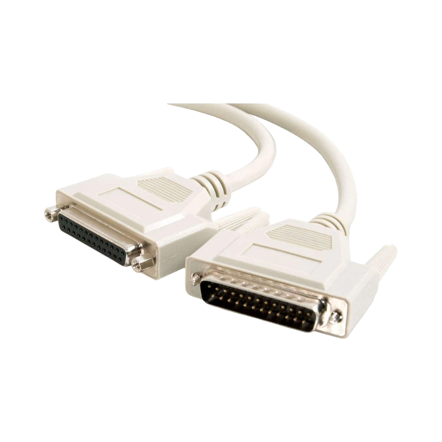 C2G 6ft (1.8m) DB25 M/F Serial RS232 Extension Cable — Being Shipped