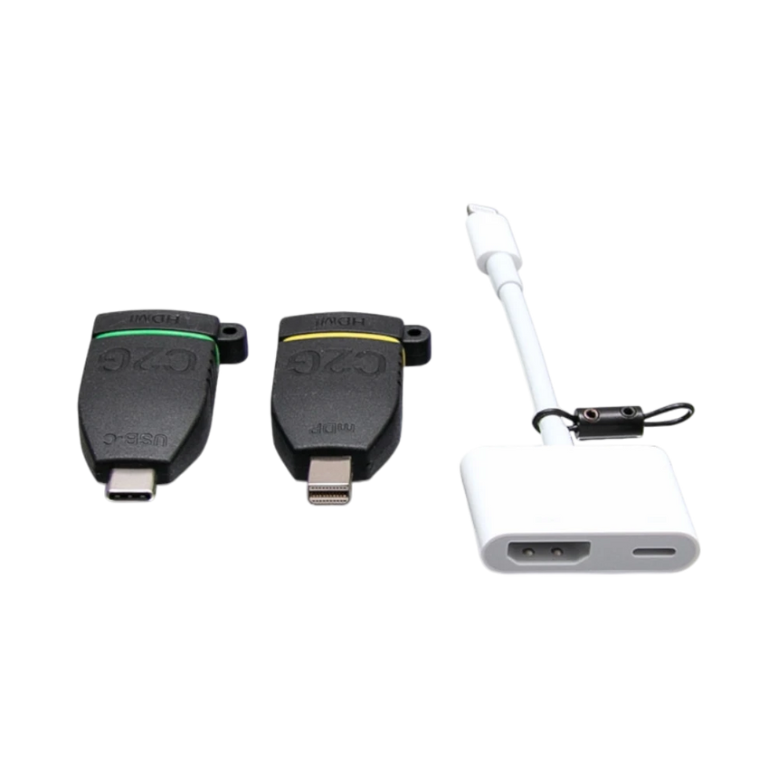 C2G Universal 4K HDMI Adapter Ring with Color Coded Mini DisplayPort, USB-C, and Lightning — Being Shipped