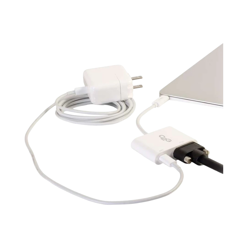 C2G USB-C to VGA Video Multiport Adapter with Power Delivery up to 60W, White — Being Shipped