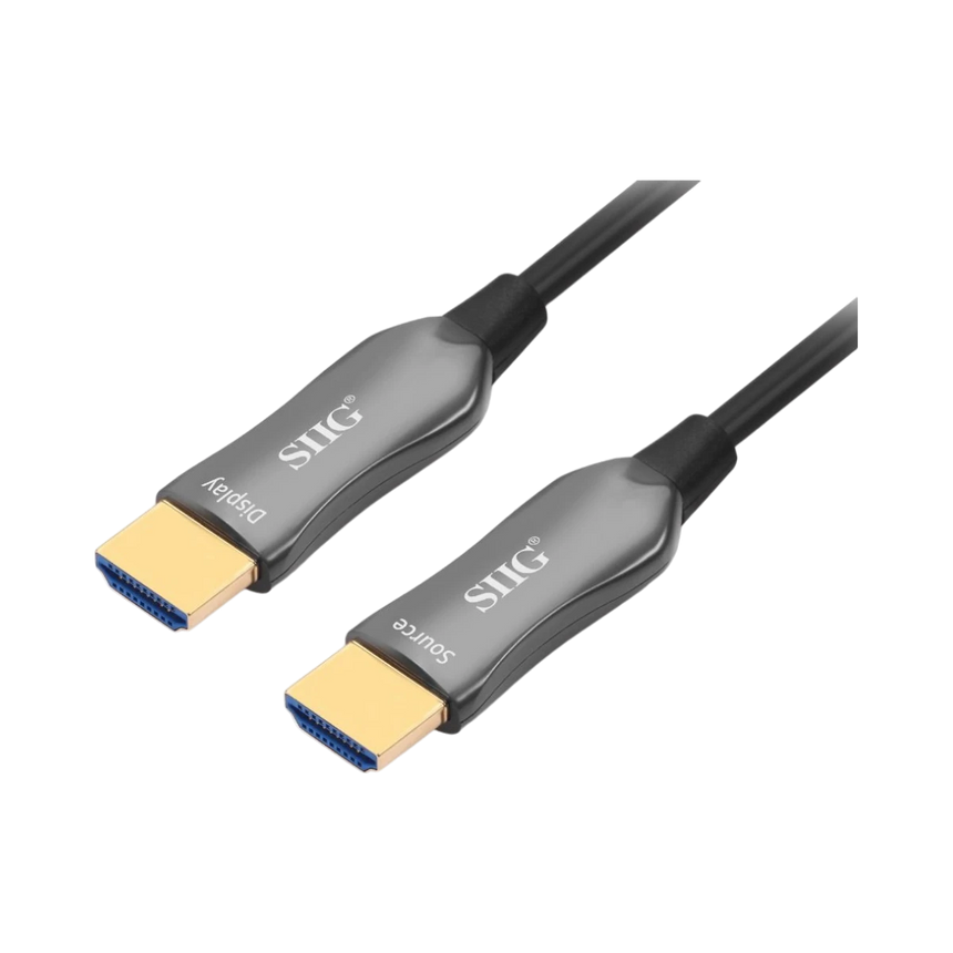 SIIG 4K HDMI AOC Cable, 60m(196ft), 4K@60Hz- 18Gbps, Active Optical Cable — Being Shipped