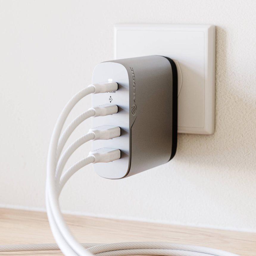 ALOGIC 100W Rapid Power 4-Port USB PD GaN Charger (Space Gray) — Being Shipped