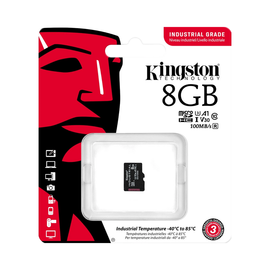 Kingston Industrial 8GB microSDHC UHS-I V30 A1 Memory Card — Being Shipped