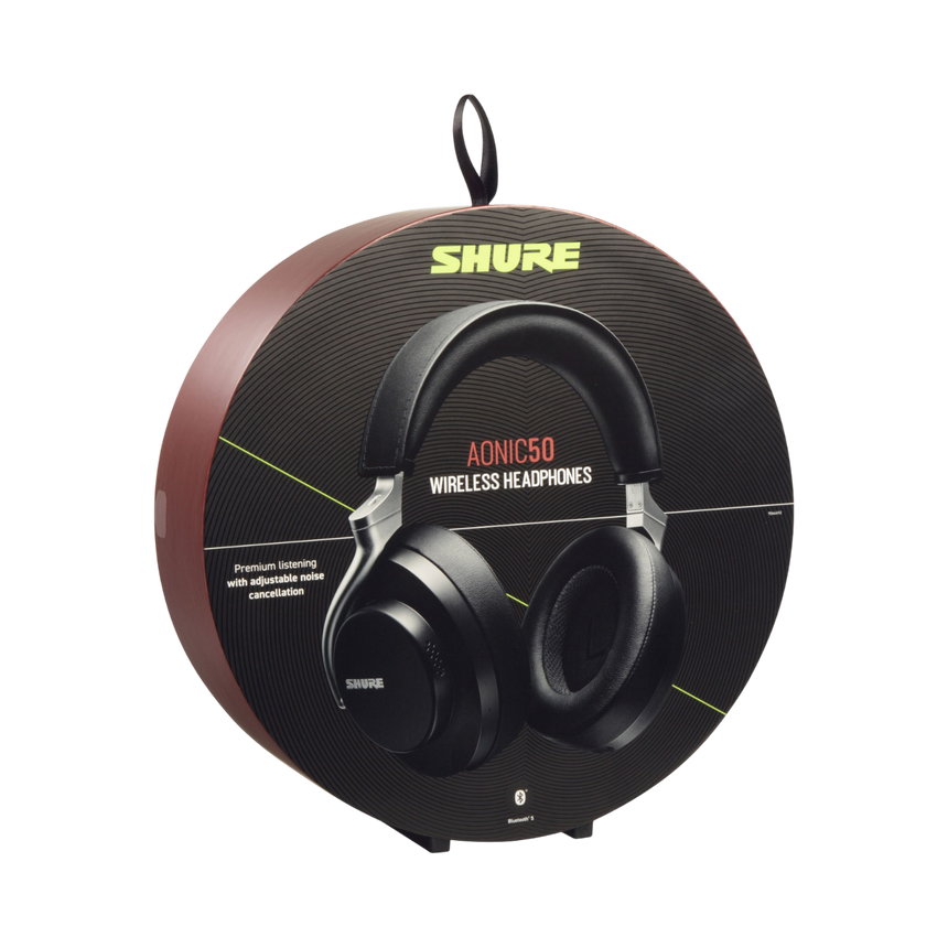 Shure AONIC 50 Wireless Noise-Canceling Headphones (Black) — Being Shipped