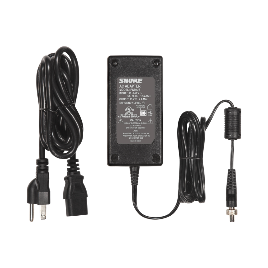 Shure PS60US 15V DC 72-Inch Coax Plug Power Supply — Being Shipped